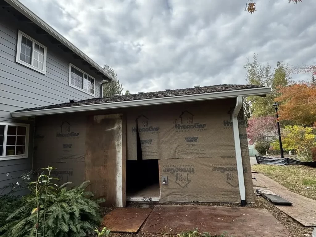 before photo of gutter installation in Scappoose