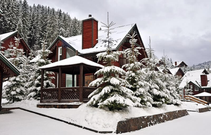 a home covered in snow in columbia county during winter