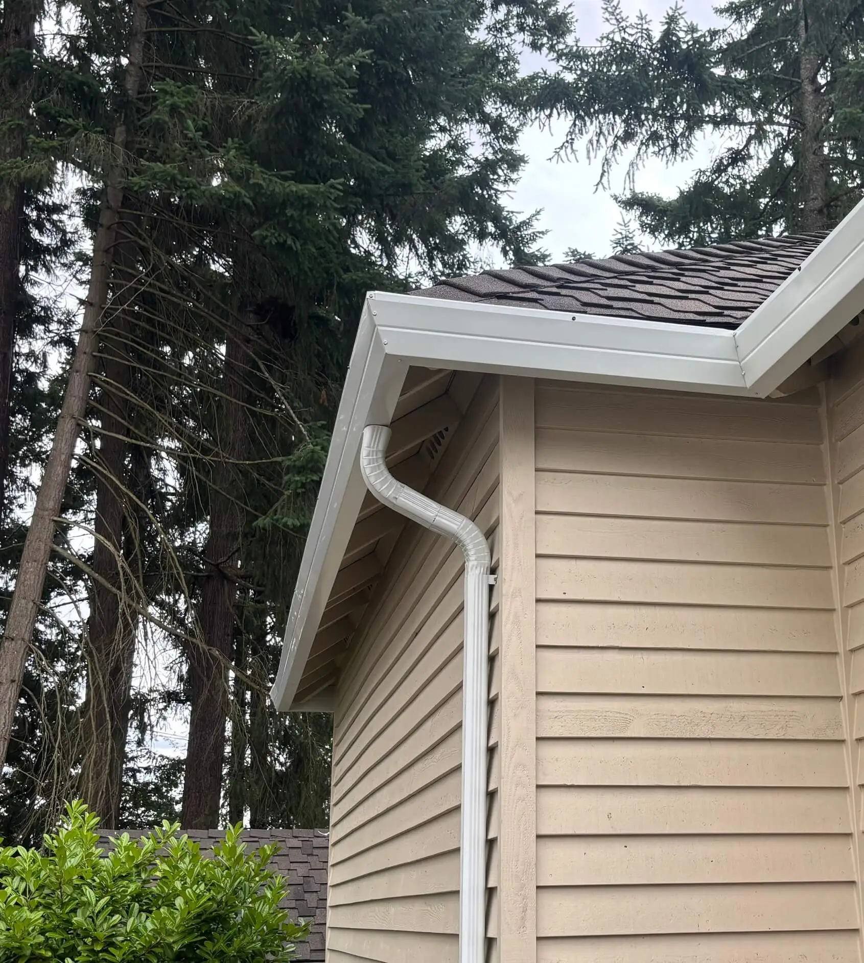 new gutters installed to a home