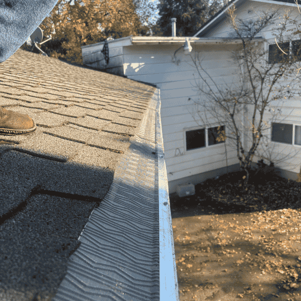 Micro-mesh gutter guard installation on an Oregon home